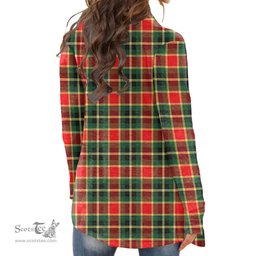 Scottish MacLachlan Hunting Modern Clan Tartan Womens Cardigan Long Sleeve