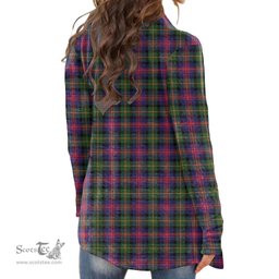 Scottish Logan Modern Clan Tartan Crest Womens Cardigan Long Sleeve