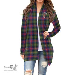 Scottish Logan Modern Clan Tartan Crest Womens Cardigan Long Sleeve