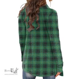 Scottish MacArthur Ancient Clan Tartan Womens Cardigan Long Sleeve