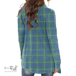 Scottish MacIntyre Hunting Ancient Clan Tartan Crest Womens Cardigan Long Sleeve