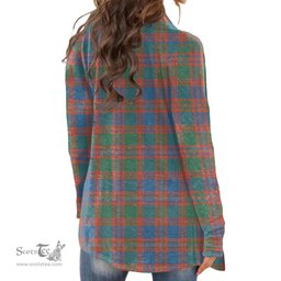 Scottish MacIntyre Ancient Clan Tartan Crest Womens Cardigan Long Sleeve