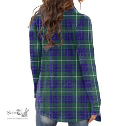 Scottish Hamilton Hunting Modern Clan Tartan Womens Cardigan Long Sleeve