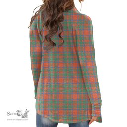 Scottish MacKintosh Ancient Clan Tartan Crest Womens Cardigan Long Sleeve