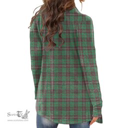 Scottish MacKinnon Hunting Ancient Clan Tartan Womens Cardigan Long Sleeve