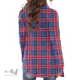 Scottish Graham of Menteith Red Clan Tartan Womens Cardigan Long Sleeve
