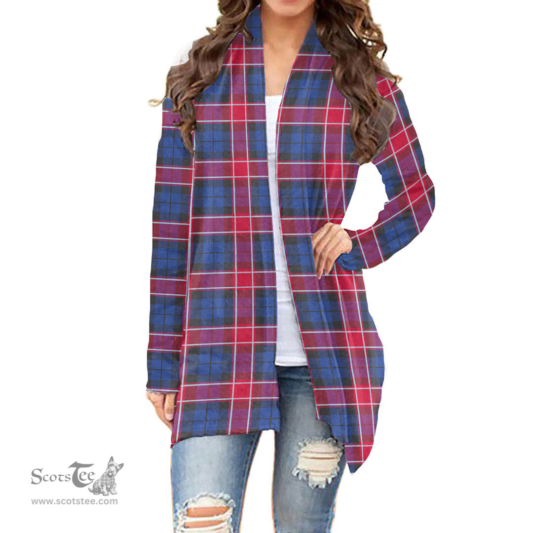 Scottish Graham of Menteith Red Clan Tartan Womens Cardigan Long Sleeve
