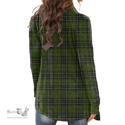 Scottish MacLean Hunting Clan Tartan Womens Cardigan Long Sleeve