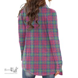 Scottish Lindsay Ancient Clan Tartan Crest Womens Cardigan Long Sleeve