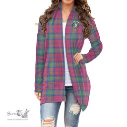 Scottish Lindsay Ancient Clan Tartan Crest Womens Cardigan Long Sleeve