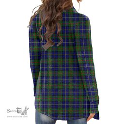 Scottish MacLeod of Harris Modern Clan Tartan Womens Cardigan Long Sleeve
