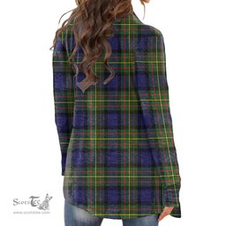 Scottish MacLaren Modern Clan Tartan Womens Cardigan Long Sleeve