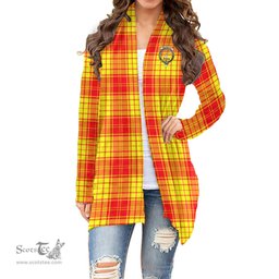 Scottish MacMillan Clan Clan Tartan Crest Womens Cardigan Long Sleeve