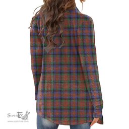 Scottish MacDuff Hunting Modern Clan Tartan Womens Cardigan Long Sleeve