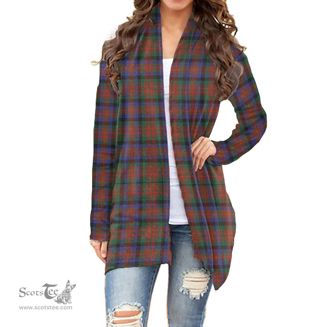 Scottish MacDuff Hunting Modern Clan Tartan Womens Cardigan Long Sleeve