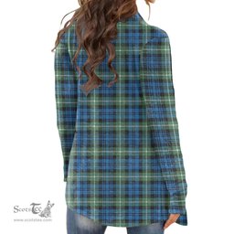 Scottish Lamont Ancient Clan Tartan Womens Cardigan Long Sleeve