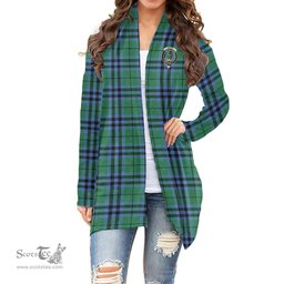 Scottish Keith Ancient Clan Tartan Crest Womens Cardigan Long Sleeve