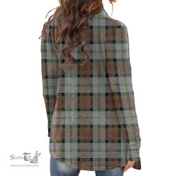 Scottish MacLeod of Harris Weathered Clan Tartan Womens Cardigan Long Sleeve