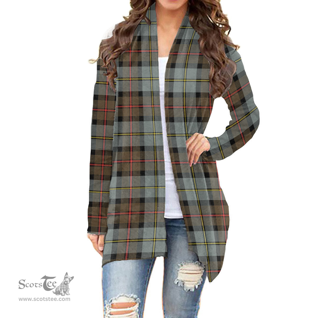 Scottish MacLeod of Harris Weathered Clan Tartan Womens Cardigan Long Sleeve