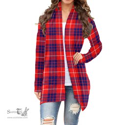 Scottish Hamilton Modern Clan Tartan Womens Cardigan Long Sleeve