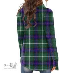 Scottish MacDonald of the Isles Hunting Modern Clan Tartan Womens Cardigan Long Sleeve