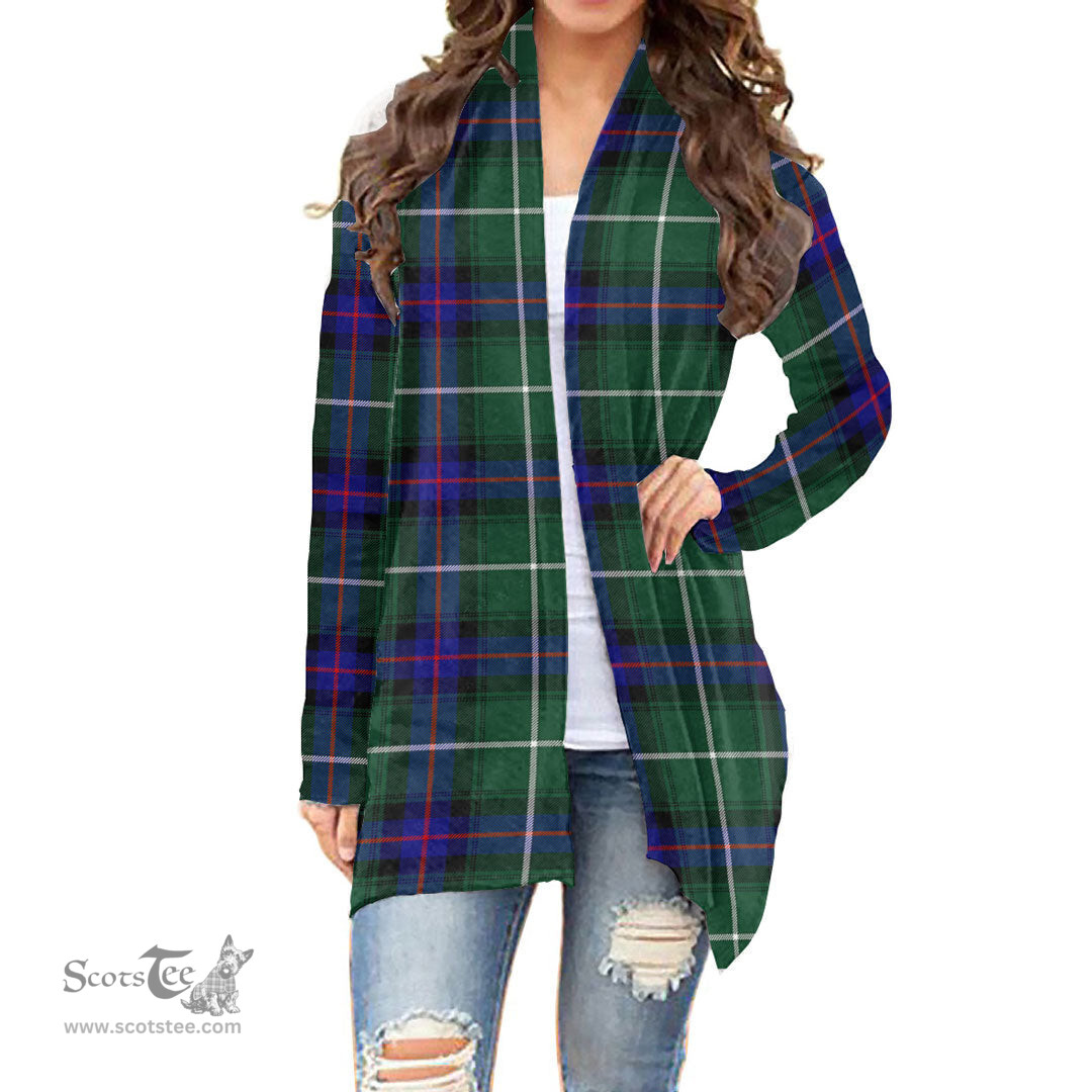 Scottish MacDonald of the Isles Hunting Modern Clan Tartan Womens Cardigan Long Sleeve