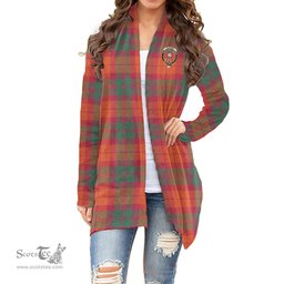 Scottish MacNab Ancient Clan Tartan Crest Womens Cardigan Long Sleeve