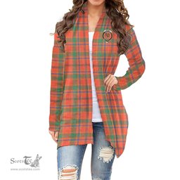 Scottish Munro Ancient Clan Tartan Crest Womens Cardigan Long Sleeve