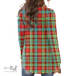 Scottish Ogilvie Clan Tartan Crest Womens Cardigan Long Sleeve