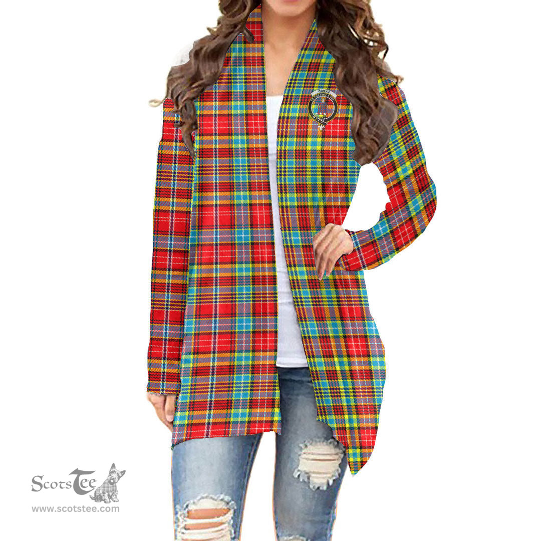 Scottish Ogilvie Clan Tartan Crest Womens Cardigan Long Sleeve
