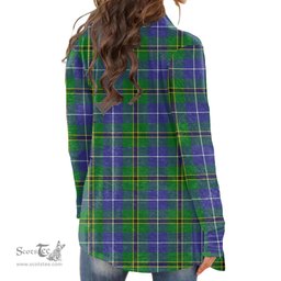 Scottish Turnbull Hunting Clan Tartan Womens Cardigan Long Sleeve