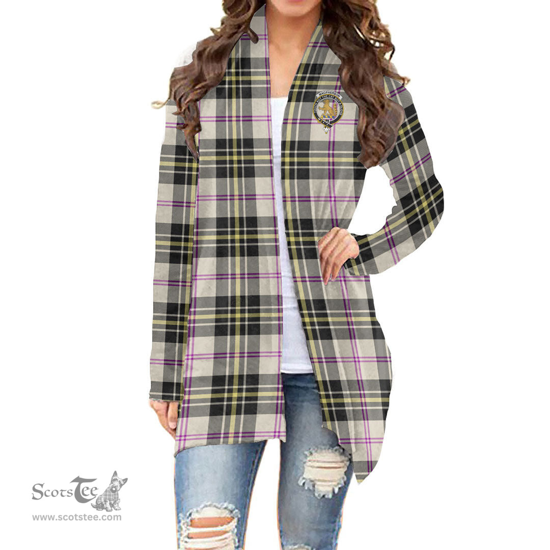 Scottish MacPherson Dress Ancient Clan Tartan Crest Womens Cardigan Long Sleeve
