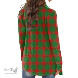 Scottish Middleton Modern Clan Tartan Crest Womens Cardigan Long Sleeve
