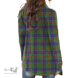 Scottish Stewart of Appin Hunting Modern Clan Tartan Crest Womens Cardigan Long Sleeve