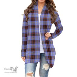 Scottish Rutherford Clan Tartan Womens Cardigan Long Sleeve
