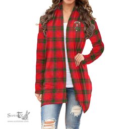 Scottish MacNab Modern Clan Tartan Crest Womens Cardigan Long Sleeve