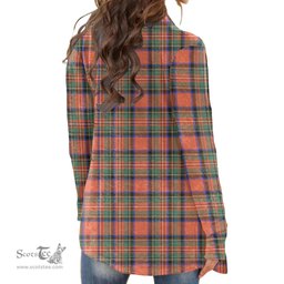 Scottish Stewart Royal Ancient Clan Tartan Womens Cardigan Long Sleeve