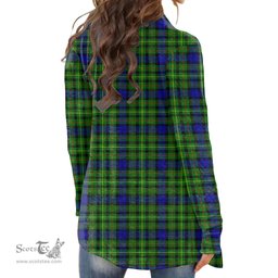 Scottish Rollo Modern Clan Tartan Womens Cardigan Long Sleeve
