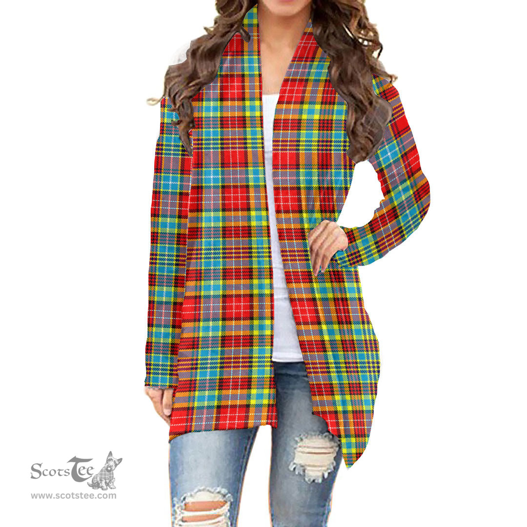 Scottish Ogilvie Clan Tartan Womens Cardigan Long Sleeve