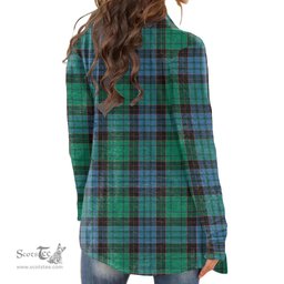 Scottish Stewart Old Ancient Clan Tartan Womens Cardigan Long Sleeve