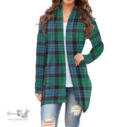 Scottish Stewart Old Ancient Clan Tartan Womens Cardigan Long Sleeve