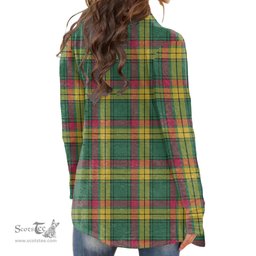 Scottish MacMillan Old Ancient Clan Tartan Crest Womens Cardigan Long Sleeve