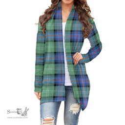 Scottish Sutherland Old Ancient Clan Tartan Womens Cardigan Long Sleeve