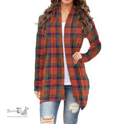Scottish Nicolson Ancient Clan Tartan Womens Cardigan Long Sleeve