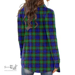 Scottish Sempill Modern Clan Tartan Crest Womens Cardigan Long Sleeve