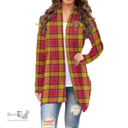 Scottish Scrymgeour Clan Tartan Crest Womens Cardigan Long Sleeve