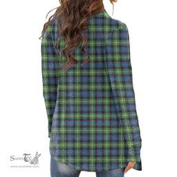 Scottish Watson Ancient Clan Tartan Crest Womens Cardigan Long Sleeve
