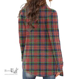 Scottish MacPherson Ancient Clan Tartan Womens Cardigan Long Sleeve