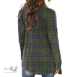 Scottish MacMillan Hunting Modern Clan Tartan Womens Cardigan Long Sleeve