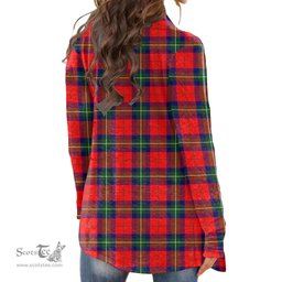 Scottish Ruthven Modern Clan Tartan Womens Cardigan Long Sleeve
